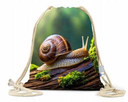 Kuprinė vaikams Snail su atšvaitu, medvilninė virvutė