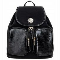 Moteriška kuprinė Monnari BAG4150-020, juoda, krokodilo rašto