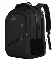 Kuprinė MATEIN nešiojamam kompiuteriui 17,3" 35L juoda su USB