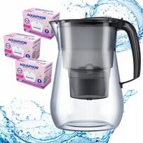 Vandens filtras ąsotis Aquaphor Onyx BLACK 4,2 l + 3 kasetės MG Maxfor