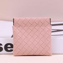 Nešiojama PU odos kosmetikos ir monetų piniginė – atspari vandeniui, su spaustuku, mini rankinė per petį 14x18 cm rožinė
