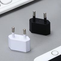 Europos į Amerikos kištuko adapteris 4.0: Prancūziškas apvalus į plokščią maitinimo keitiklis Black - [1 pc] Trial Set black