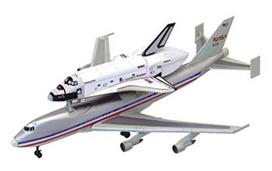 Aoshima Bunka Kyozai Skynet 3D Puzzle 4D VISION Space No.4 Space Shuttle & 747 1450 Scale Pre-painted Puzzle gray