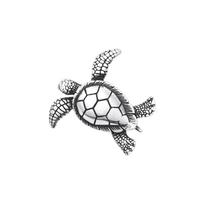 Vintage 316L Stainless Steel Turtle Pendant Necklaces For Men Women Gothic  Punk Cute Animal Biker Jewelry Gift white