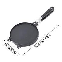 Waffle Cone Maker Checkered Nonstick Sandwich Waffle Maker Portable Shaper Pan Kitchen Baking Tools For Afternoon Tea Crepes black