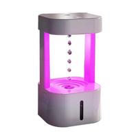 Anti Gravity USB Air Humidifier Ultrasonics Air Purifier with LED Light 580ML Suspended Water Spray PerfumesAromatherapy purple