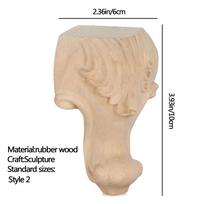 High Quality European Style Decoration Crafts Vintage Wood Carved Home Decor Furniture Foot Legs Cabinet Seat Feets