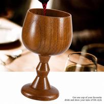 Hand-made Jujube Wood Wooden Mug Wood Grain Wooden Drinking Cup Wooden Wine Goblet  Kitchen Use