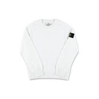 Stone Island Kids Logo Round Neck Pullover Sweater Kids tops Off-White 8016510B0-V0001 8