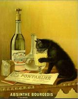 DORA Tin Sign fEeypy Retro Vintage Absinthe Advert Black Cat French Retro Vintage Decor Metal Tin Sign Vintage Metal Signs Tin Plaques Wall 20x30cm（7.8x11.8inch）