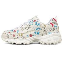 Skechers DLites 1.0 Synthetic Leather Round Toe Lace-Up Breathable Low-Top Dad Shoes Women sneakers Colorful 149252-WMLT 35