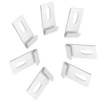 10pcs Greenhouse Base Clips Sliver Metal Fixings Attaches Kit Tool white