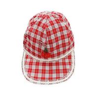 Sunscreen Cherry Pin Cap Peaked Lace Baseball Cap Casual Red Plaid Hat  Streetwear