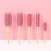 Atara Cherry Blossom Mini Roller Brush, Giant Roller, Boar Bristle Hair Roller Brush Cherry Blossom 19 pink