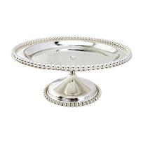 Elegantiškas apvalus torto stovas Nerūdijančio plieno desertų padėklas vaisiams, užkandžiams, saldainiams Virtuvės ir valgomojo stalo dekoracija 25cm white