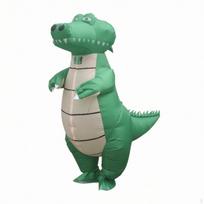Pripučiamas krokodilo kostiumas, pilno kūno kostiumas, bodysuit suaugusiems, Crocodile blue