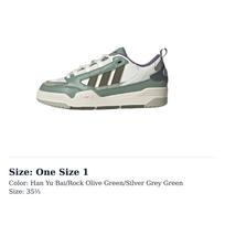 Adidas Originals Adi2000 Leather Low top Skateboard Shoes Unisex White Green JR8349 One Size 1 žalia