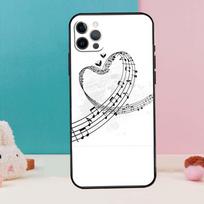 Muzikos natos simbolis Fortepijonas Telefono dėklas iPhone 17 Air 16 15 14 12 11 13 Pro Max 12 13 mini 15 16 Plus 16e Dangtelis Coque iPhone 12 Pro blue