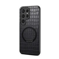 Samsung S25 Edge Crocodile Pattern A05 Magnetic Leather Phone Case S24 FE 23 A20/A30 Universal juoda