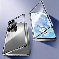 Case for Huawei Honor 90 80 70 50 GT Pro with Double Sided Tempered-Glass & Metal Frame Phone Bumpers Full Lens Protection Cover for Honor 50 sidabras