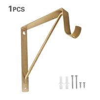 Heavy-duty Closet Rod Bracket Iron Pole Rack Wardrobe Bracket Triangle Stabilizing Design Wall-mounted Closet Rod Support Hook auksas
