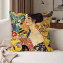 Bučinys G-Gustav K-Klimt Pagalvės užvalkalas Tinka Miegamiesiems Svetainėms Automobiliams Namų Dekoras Peach skin 18*18(CM)-1Pcs black