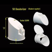 PVC Drenažinio Vamzdžio Deodorantinis Dangtelis: Apsauga nuo vabzdžių ir žiurkių 50, 75, 110 mm vamzdžiams - Suderinama su septinėmis talpyklomis white