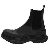 Alexander McQueen Tread Slick Ankle Boot Black Silver 634617WHZ611081 40 black