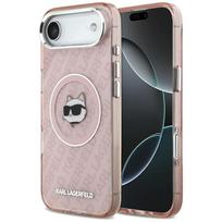 KARL LAGERFELD dėklas IPHONE 17 Air, suderinamas su MagSafe KLHMP17MHMKBCHOP (IML Choupette galvos logotipas) rožinės spalvos