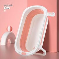 Foldable Baby Reclining Bath Tub, Large Infant Bathtub for Home Use