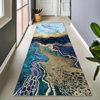 Abstraktaus meno koridoriaus kilimėlis grindų kilimėliai kilimai namų dekoravimas neslystantis plaunamas zoninis kilimėlis anti-fatigue skystis namų miegamojo 40X120CM black