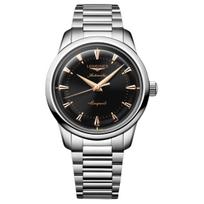 LONGINES Classic Replica Series Automatic Mechanical Movement 50 Meters Waterproof Swiss Watch 40mm Black Dial Stainless Steel Strap L1.650.4.52.6 juoda
