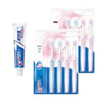 Crest Velvet Soft Bristle Toothbrush 8-Pack with Toothpaste white