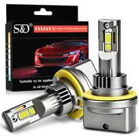 2 vnt. 50000LM Canbus H15 LED su DRL ir tolimųjų šviesų priekinių žibintų 12V automobilio lemputės 6000K Super White Turbo H15 dienos šviesos lemputės H15 gray