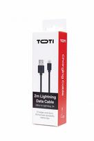Duomenų kabelis SEEK TOTI USB-A to Lightning 2m Juodas