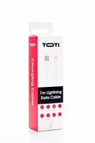 Duomenų perdavimo kabelis SEEK TOTI USB A to Lightning 1m Baltas