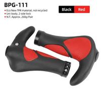 Bicycle Grip Handlebar End Cap Aluminium Alloy Lock Mountain Handle Bar Grip Bike Anti-Skid Rubber Bicycle Skid-Proof Grips blue