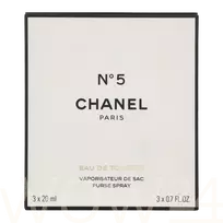 Chanel No.5 Eau De Toilette 2x Edt Spray Refill 20Ml/1x Edt Spray 20Ml- Twist and Spray - Purse Spray kvepalai