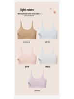 Seamless Lifting Camisole Underwear for Women: Skin-Friendly, Breathable, Comfortable, Fixed Cups, No Show-Through Sports Bra for Young Girls. L (~65-85 kg)