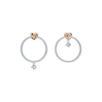 Swarovski Lifelong Širdelės formos auskarai lankeliai Moteriški auskarai Baltas Metalinis 5517933 Box (Random Color),White