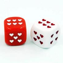 2Pcs Heart Dice Drinking Games Couple Gift Items For Girlfriend Juegos De Mesa Familiares Divertidos Birthday Wedding Party Favors red