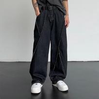 Men Streetwear Baggy Jeans Korean Fashion Loose Straight Wide Leg Pants Male Brand Clothing Trousers S