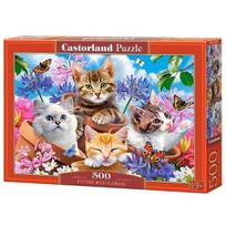 Dėlionė Puzzle Castorland Kittens with Flowers 500 det.