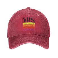 Vintage VHS Video Tape Unisex Women Baseball Caps  Distressed Denim Hats Cap Classic Outdoor Workouts  Adjustable Headwear One Size pink