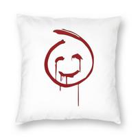 The Mentalist Red John Logo Square Pillowcase Polyester Linen Velvet Creative Zip Decor Sofa Seater Cushion Cover Peach skin 30*30(CM)-1Pcs white