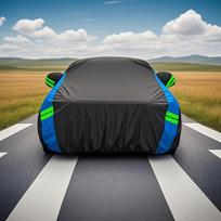 Tarptautinis bestseleris: Pilnas automobilio uždangalas - Apsauga nuo saulės, lietaus ir karščio XL mėlyna/juoda