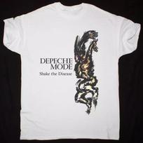DEPECHE MODE SHAKE THE DISEASE T-Shirt Short Sleeve White Cotton Unisex T-Shirt XXL black