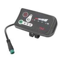 Elektrinio dviračio LED maitinimo ekrano skydelis Elektrinio dviračio modifikavimo matuoklis su vandeniui atspariu 5P vyrišku kištuku 22,2 mm vairui 24V gray