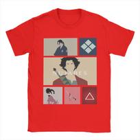 Unisex Unisexs Samurai Champloo T Shirts Mugen Pure Cotton Clothing Vintage Short Sleeve O Neck Tee Shirt Plus Size TShirt M beige