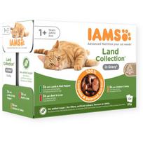 IAMS Delights Land GRAVY konservai katėms įvairių skonių padaže, 12x85 g